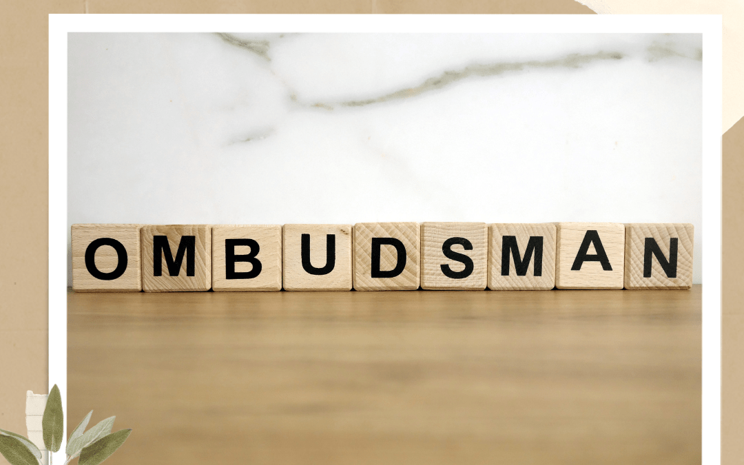 Cover picture of the word "Ombudsman" in tiles